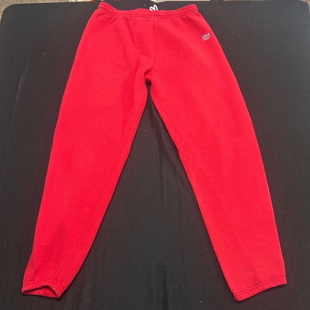 Vintage USA Olympics Red Sweatpants JCPenney Embroidered Logo Mens Large